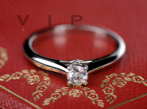 CARTIER 1895 Solitaire Ring 950 Platin & 0,24 ct. Diamant (Größe 50)