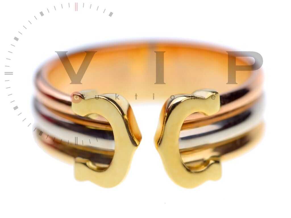 CARTIER-DOUBLE-C-LOGO-RING-TRINITY-BAND-18K750-TRICOLOR-GOLD-BAGUE-ANELLO-RW-50-326503974550-7