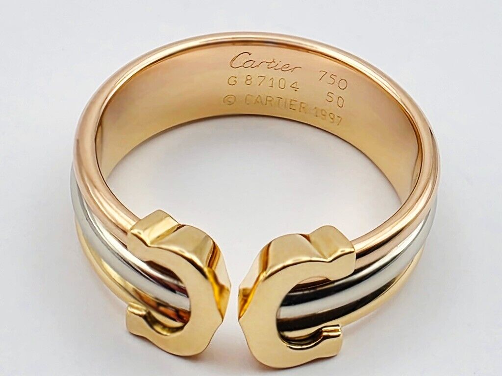 CARTIER-DOUBLE-C-LOGO-RING-TRINITY-BAND-18K750-TRICOLOR-GOLD-BAGUE-ANELLO-RW-50-326503974550-9