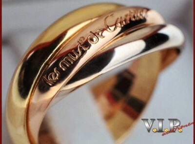 CARTIER TRINITY Ring Medium 18K / 750 Tricolor Gold (Size 52)