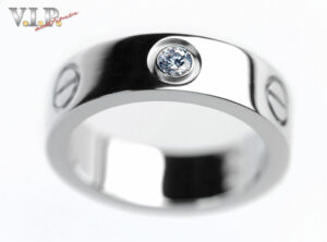 CARTIER “LOVE” Ring 950er Platin & 0.07ct Diamant (Größe 50)