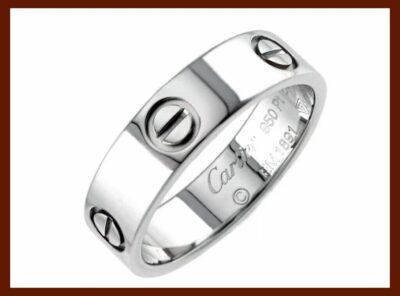 CARTIER LOVE Medium Ring 950 Platin Unisex (Größe 58)