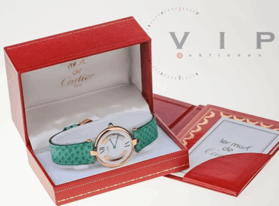 CARTIER Damenuhr – Must Vendome Vermeil Silber & Gold (Quartz)