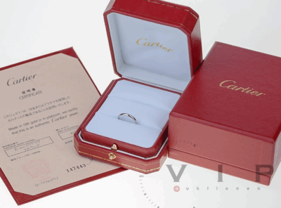 CARTIER 1895 Trauring – 950 Platin & Diamant (Größe: 49)