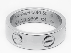 CARTIER Love Ring aus Platin (Größe 50)