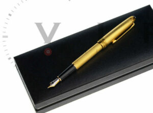 MONTBLANC MASTERPIECE STYLO PLUME SOLITAIRE VERMEIL STERLING SILVER FOUNTAIN PEN