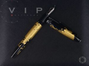 MONTBLANC Meisterstück Solitaire Calligraphy Gold Leaf LeGrand Fountain Pen