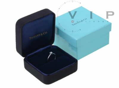 TIFFANY & CO. Lucida Ring 950 Platinum and 0.33 ct Diamond (Size 50)