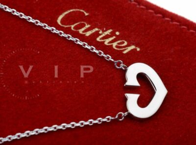 CARTIER C de Cartier C-Heart Halskette Weißgold
