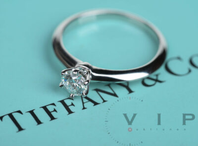 Tiffany & Co. Setting Verlobungsring in 950 Platin, Diamant 0,37 kt