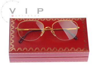 CARTIER-LOUIS-LUNETTES-BRILLE-BRILLENFASSUNG-GOLD-FINISH-HALF-FRAME-EYEGLASSES-326336764945-3