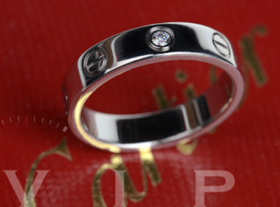 CARTIER LOVE Ring 18K Weißgold & Diamant (Größe 50)