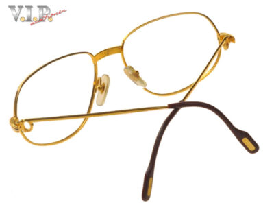 CARTIER Vintage Gold Glasses Frame “ROMANCE” Collection, Decor “LOUIS” 18K Gold-finish