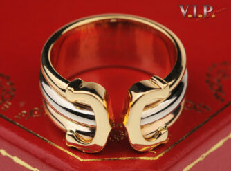 CARTIER-RING-Gr52-DOUBLE-C-LOGO-TRINITY-BAND-18K750-TRICOLOR-GOLD-BAGUE-ANELLO-394642270055-3