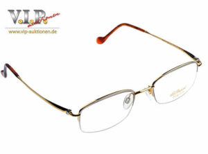 ST.DUPONT TITANIUM Collection Halbrahmenbrille aus Titan mit 23K-Vergoldung (D 154/80 6051)