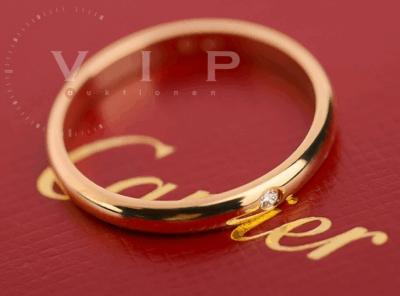 CARTIER 1895 Wedding Ring – 18K Yellow Gold and Diamond (Size 54)