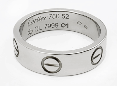 CARTIER LOVE ring in 18K white gold (size 52)
