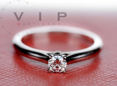 CARTIER 1895 Solitaire Ring – 950 Platin & 0,23ct Brillant (Größe: 53)