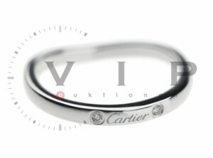 CARTIER Wedding Ring “BALLERINE” 950 Platinum & 3 Diamonds (size 51)