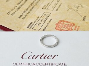 CARTIER „BALLERINE“ Ehering 950 Platin & Diamant (Größe 49)