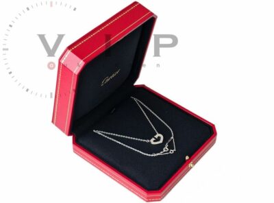 CARTIER C-HEART C de Cartier Necklace with Heart Pendant 18K White Gold