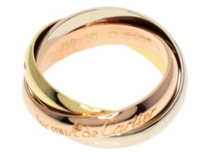 CARTIER TRINITY Ring Medium 18K Tricolor Gold (Size 50)